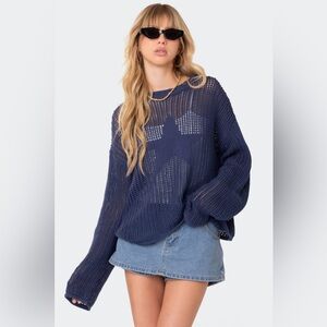 edikted seeing stars oversized sweater size medium